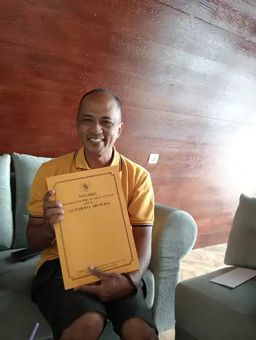 serah terima sertifikat nuansa alam