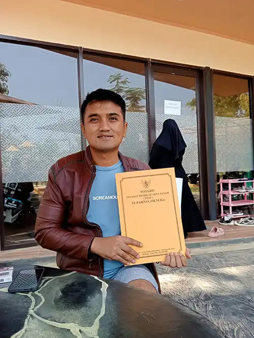 serah terima sertifikat nuansa alam